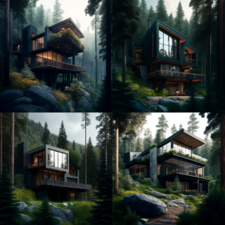Скачать Изображение "Hllames_mountain_house_in_the_forest_modern_with_a_big_balcony_9f35ae87-de41-46ec-aec4-abdec27240ad" на тему "ИИ изображение", STVIX.com PNG без фона, для Ozon, для маркетплейса