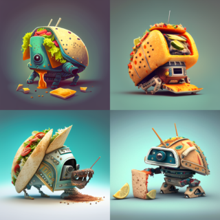 Скачать Изображение "Liuduoduo_a_robot_eating_a_taco_3ea2df74-1b24-447d-aeb6-ed0ee2787e12" на тему "ИИ изображение", STVIX.com PNG без фона, для Wildberries, скачать