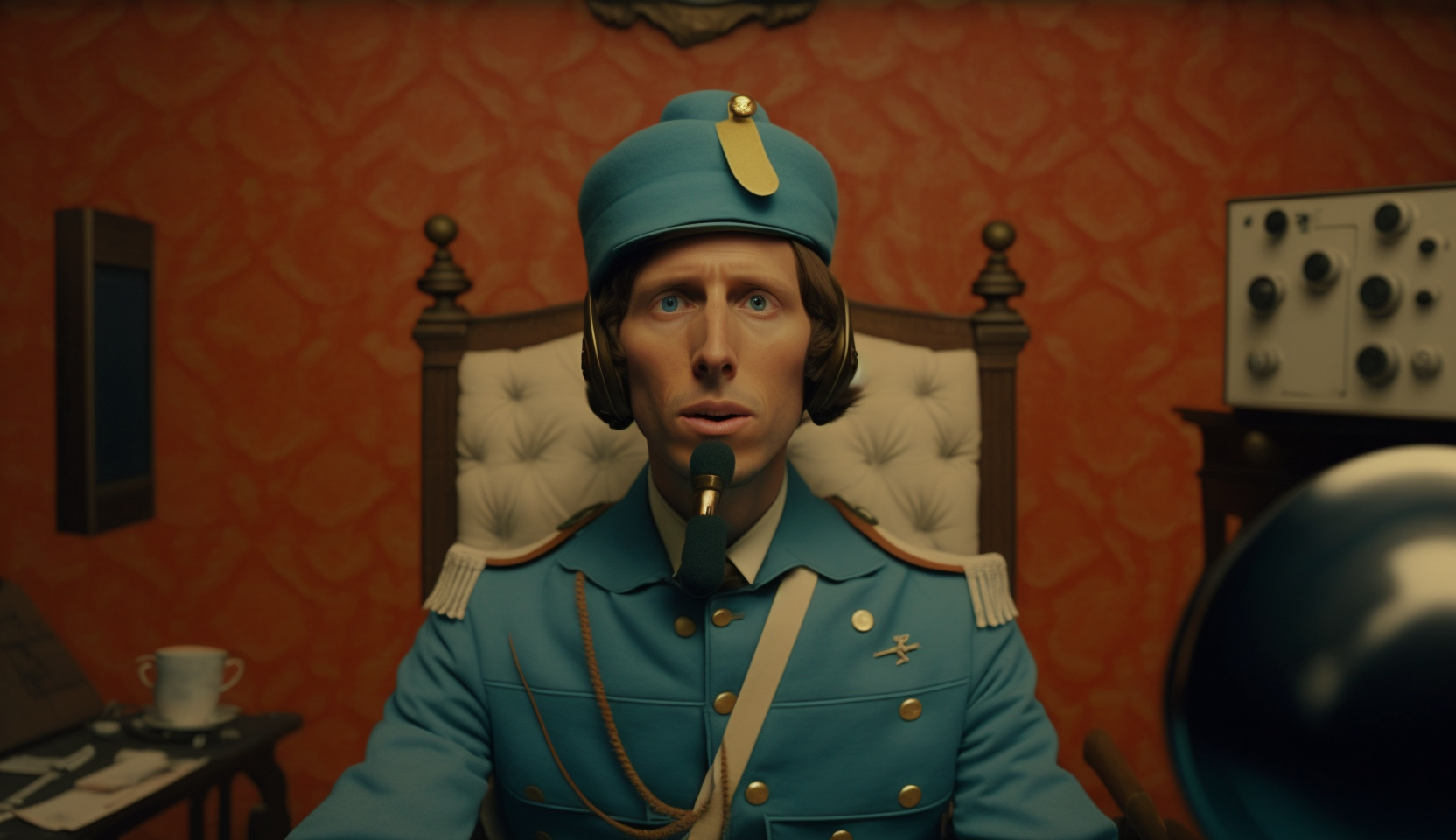Скачать Изображение "Yumnab_wes_anderson_set_up_napoleon_with_headphones_on_his_head_a9260e1d-d385-4470-9e93-f9994be799c1" на тему "ИИ изображение", STVIX.com — изображение для товара Скачать Изображение "Yumnab_wes_anderson_set_up_napoleon_with_headphones_on_his_head_a9260e1d-d385-4470-9e93-f9994be799c1" на тему "ИИ изображение", STVIX.com PNG без фона, для Wildberries, для маркетплейса