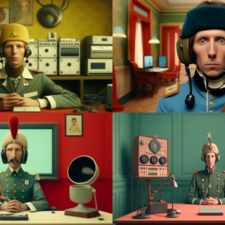 Скачать Изображение "Yumnab_wes_anderson_set_up_napoleon_with_headphones_on_his_head_ce23ebb0-9193-4869-81f7-72fed5db0cf6" на тему "ИИ изображение", STVIX.com PNG без фона, карточка товара, для Wildberries