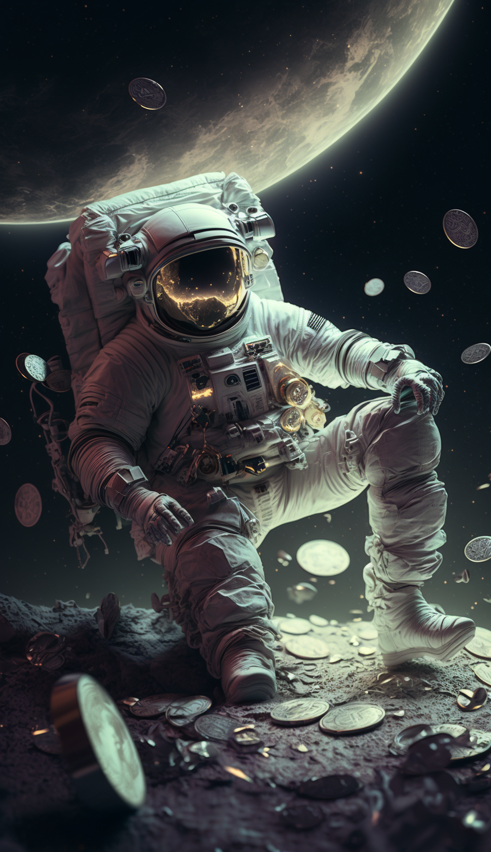 Скачать Изображение "dz5695452135_Astronaut_in_orbit_with_voand_dollars_Cinematic_li_2008a609-8730-41b6-a2cd-4a68322bd31b" на тему "ИИ изображение", STVIX.com — изображение для товара Скачать Изображение "dz5695452135_Astronaut_in_orbit_with_voand_dollars_Cinematic_li_2008a609-8730-41b6-a2cd-4a68322bd31b" на тему "ИИ изображение", STVIX.com PNG без фона, для Ozon, для маркетплейса