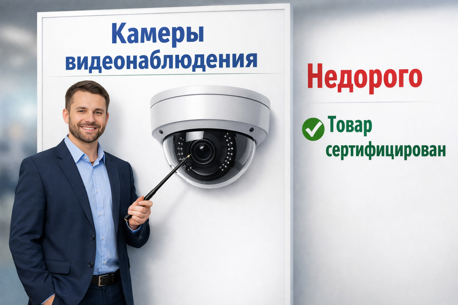 Скачать Изображение "Мужчина с указкой, показывающий на видеокамеру наблюдения" на тему "Видеонаблюдение", STVIX.com — изображение для товара Скачать Изображение "Мужчина с указкой, показывающий на видеокамеру наблюдения" на тему "Видеонаблюдение", STVIX.com PNG без фона, скачать, для Ozon