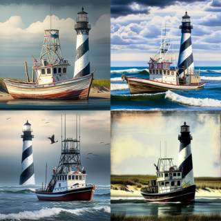 Скачать Изображение "hawkeye82_fishing_cape_lookout_North_Carolina_boats_lighthouse_c1155a8b-621c-469d-988f-75378b7a9066" на тему "ИИ изображение", STVIX.com PNG без фона, для Wildberries, для Ozon