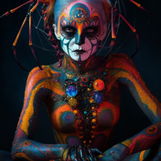 Скачать Изображение "keastham_webs_psychadelic_vivid_colors_spiders_and_spider_beaut_06daedc6-29ce-4ba0-94f5-4617ba2a0c5f" на тему "ИИ изображение", STVIX.com PNG без фона, карточка товара, скачать
