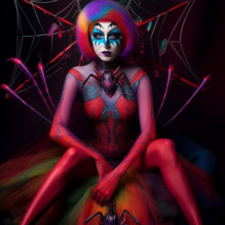 Скачать Изображение "keastham_webs_psychadelic_vivid_colors_spiders_and_spider_beaut_7e754844-b416-4b20-8f7f-f98c9fc65a70" на тему "ИИ изображение", STVIX.com PNG без фона, скачать, для Wildberries