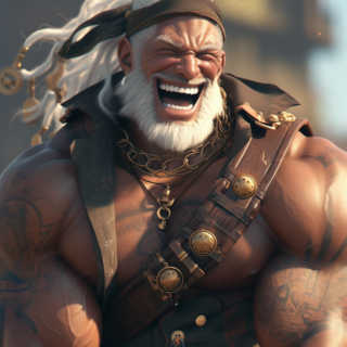 Скачать Изображение "yelattias_pirate_steampunk_muscle__massive_white_hair_and_beard_48653af0-3b6d-42c8-a72c-447fb234f5c6" на тему "ИИ изображение", STVIX.com PNG без фона, для Wildberries, скачать