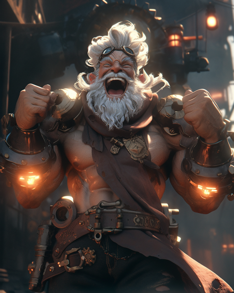 Скачать Изображение "yelattias_pirate_steampunk_muscle__massive_white_hair_and_beard_b5e281de-50f4-482f-9de4-064ff6e0e85e" на тему "ИИ изображение", STVIX.com PNG без фона, для маркетплейса, скачать
